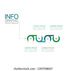 Vector iInfographic template for business, presentations, web design, 4 options.