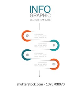 Vector iInfographic template for business, presentations, web design, 4 options.
