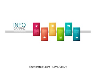 Vector iInfographic template for business, presentations, web design, 6 options.