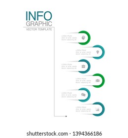 Vector iInfographic template for business, presentations, web design, 6 options.