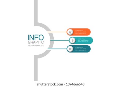 Vector iInfographic template for business, presentations, web design, 3 options.