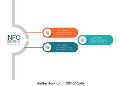 Vector iInfographic template for business, presentations, web design, 3 options.