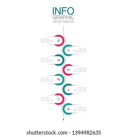 Vector iInfographic template for business, presentations, web design, 8 options.