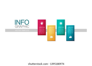 Vector iInfographic template for business, presentations, web design, 4 options.