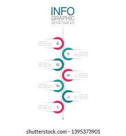 Vector iInfographic template for business, presentations, web design, 7 options.