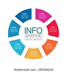 Vector iInfographic template for business, presentations, web design, 7 options.
