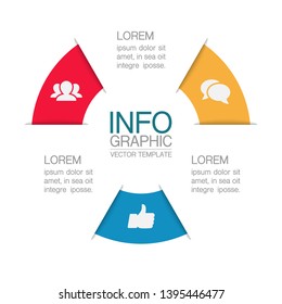 Vector iInfographic template for business, presentations, web design, 3 options.