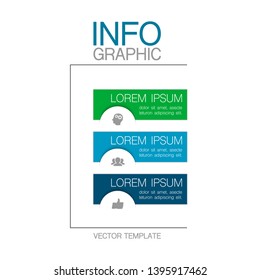 Vector iInfographic template for business, presentations, web design, 3 options.
