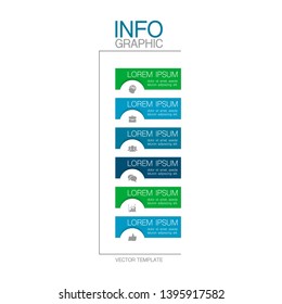 Vector iInfographic template for business, presentations, web design, 6 options.