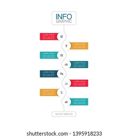 Vector iInfographic template for business, presentations, web design, 8 options.