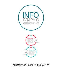 Vector iInfographic vertical diagram, template for business, presentations, web design, 2 options.