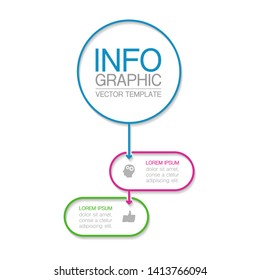 Vector iInfographic vertical diagram, template for business, presentations, web design, 2 options.