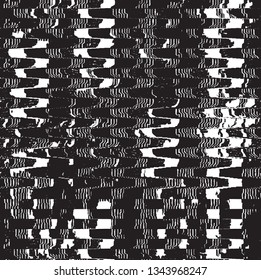 vector, ikat effect abstract monochrome zig zag striped ,  stripes, lines . Vector  arts for  vintage, ethnic , modern pattern for carpet, rug, scarf, clipboard , shawl pattern. black and white
