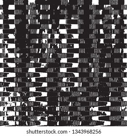 vector, ikat effect abstract monochrome zig zag striped ,  stripes, lines . Vector  arts for  vintage, ethnic , modern pattern for carpet, rug, scarf, clipboard , shawl pattern. black and white
