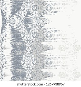 vector, ikat effect abstract texture or grunge ; For art texture, vintage, ethnic , modern damask pattern for carpet, rug, scarf, clipboard , shawl pattern.