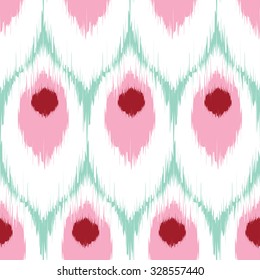 Vector ikat seamless pattern, repeating background design for all web and print purposes