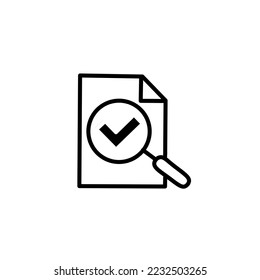 Vector ikon document serch ilustrasion
