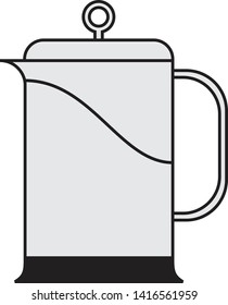 Vector ikon of hot water glass shows a variety of uses for glasses