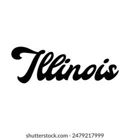 Vector Illinois text typography design for tshirt hoodie baseball cap jacket and other uses vector	