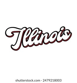 Vector Illinois text typography design for tshirt hoodie baseball cap jacket and other uses vector	