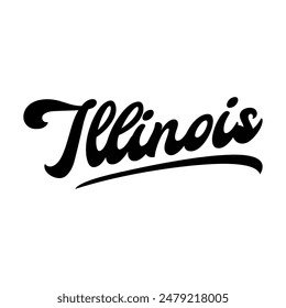 Vector Illinois text typography design for tshirt hoodie baseball cap jacket and other uses vector	