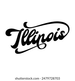 Vector Illinois text typography design for tshirt hoodie baseball cap jacket and other uses vector	