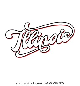 Vector Illinois text typography design for tshirt hoodie baseball cap jacket and other uses vector	