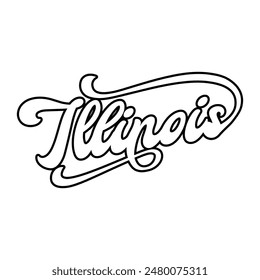 Vector Illinois text typography design for tshirt hoodie baseball cap jacket and other uses vector	