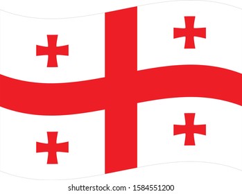 Vector illistration of Wave flag of Georgia