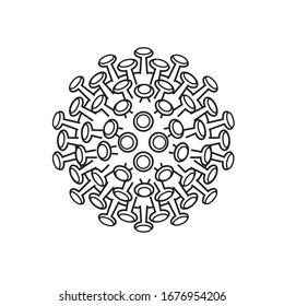Vector illlustration icon of the corona virus