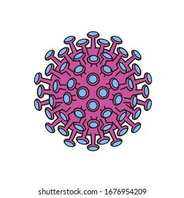 Vector illlustration icon of the corona virus