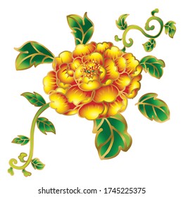 Vektor-Illustration von Perlenblumen isoliert auf weißem Hintergrund.