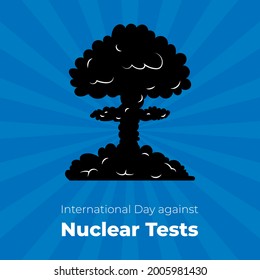 iluminación vectorial para el día de ensayo nuclear