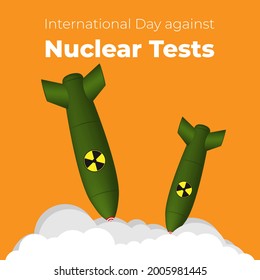 vector illsuatrtion for nuclear test day