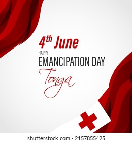 vector illsuaytrion for happy emancipation day Tonga