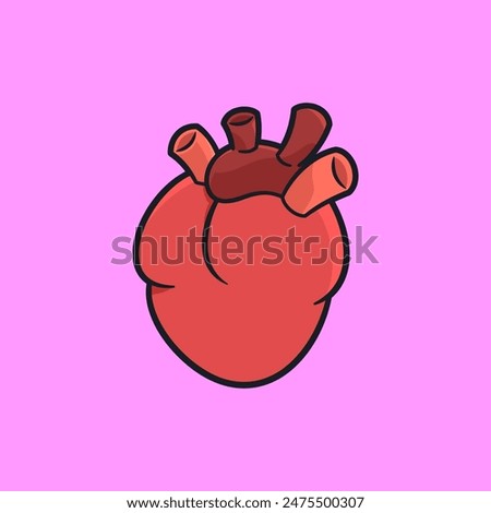 Vector illsutration of human organ Heart