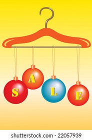 Vector Illuctration of  Colorful christmas balls. You can use it for christmas shopping concept