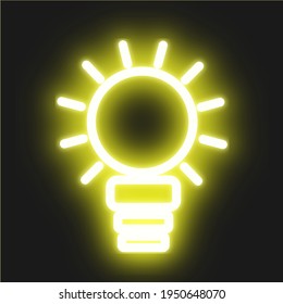 Vector of an illuminated lamp