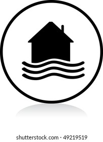 vector illuminated sign - WHITE version - earthquake symbol