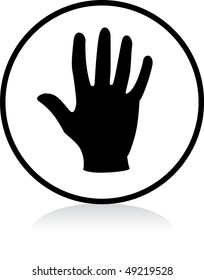 vector illuminated sign - WHITE version - foot symbol