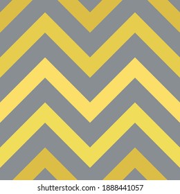 Patrón transparente de zigzag amarillo vectorial, gradiente, fondo gris