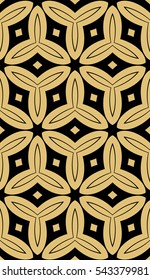 vector illusion cube. golden color seamless pattern. template for design wallpaper, banner, print