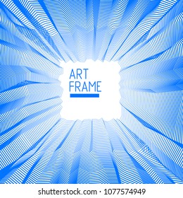 Vector illusive surreal art background for design like a hallucination drug trip surrealism, linear 3d trend. Fantastic psychedelic trendy modern op art, optical dimensional illusion.