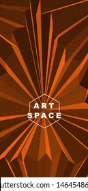 Vector illusive surreal art background for design like a hallucination drug trip surrealism, linear 3d trend. Fantastic psychedelic trendy modern op art, optical dimensional illusion.
