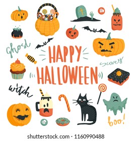 Vector illusrations set for halloween.