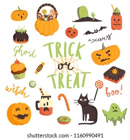 Vector illusrations set for halloween.
