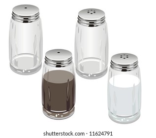 Vector illustaration salt & pepper shakers, separated by layers. More vector illustrations see in my portfolio.