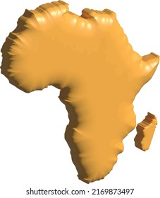 Vektorgrafik von 3D-Afrika-Karte
