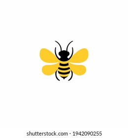 Ilustración vectorial del logotipo de abejas y de la plantilla o placa de diseño. 
Etiqueta de miel ecológica y ecológica