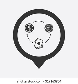 Vector illustartion of casino and gambling icon